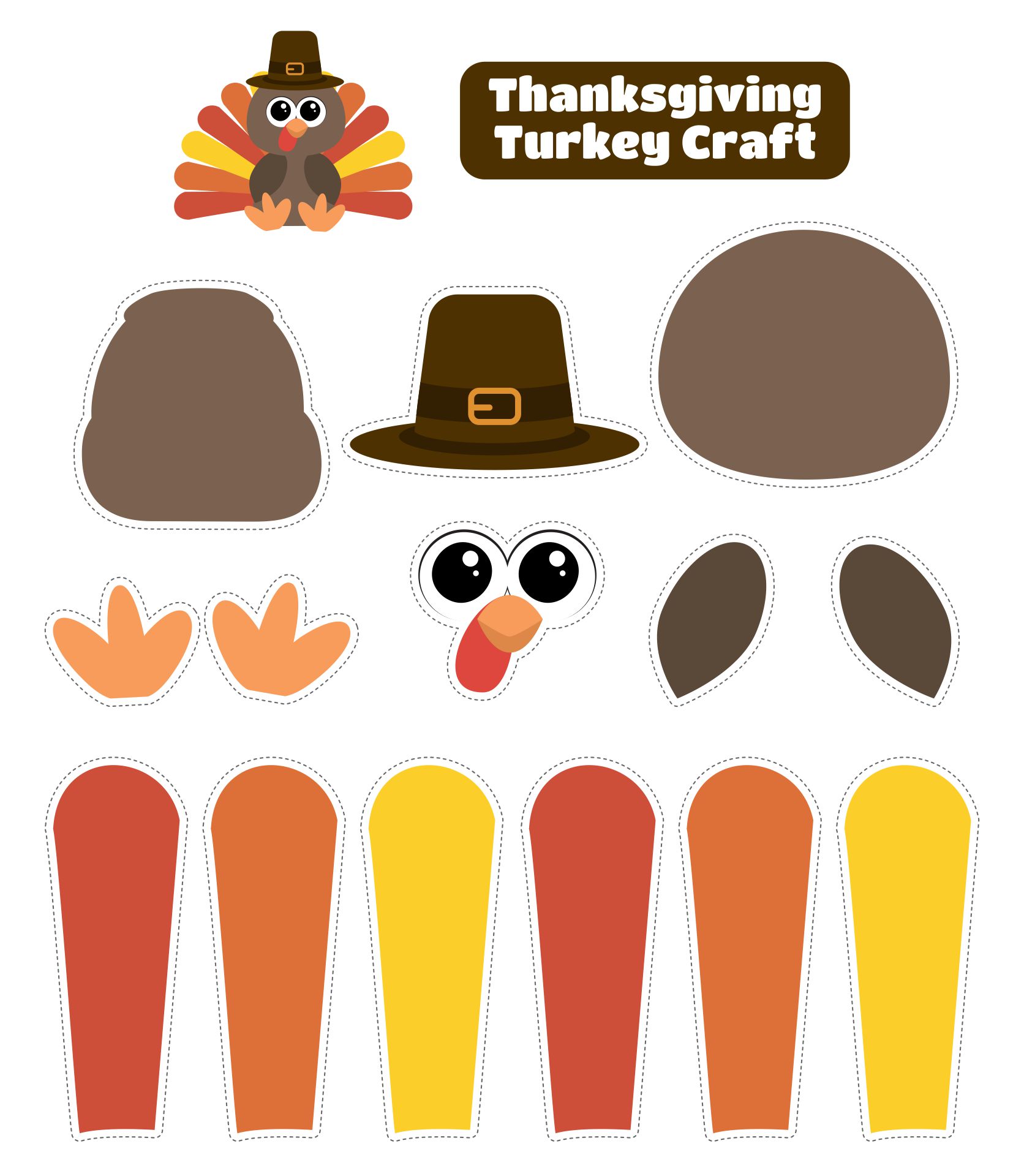 Thanksgiving Crafts For Toddlers - 10 Free PDF Printables | Printablee