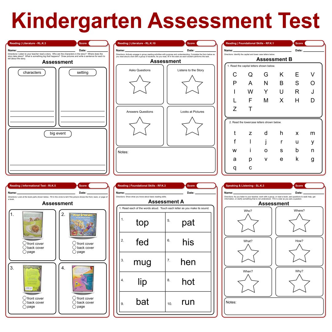 Free Printable Kindergarten Assessment Templates Printable Download