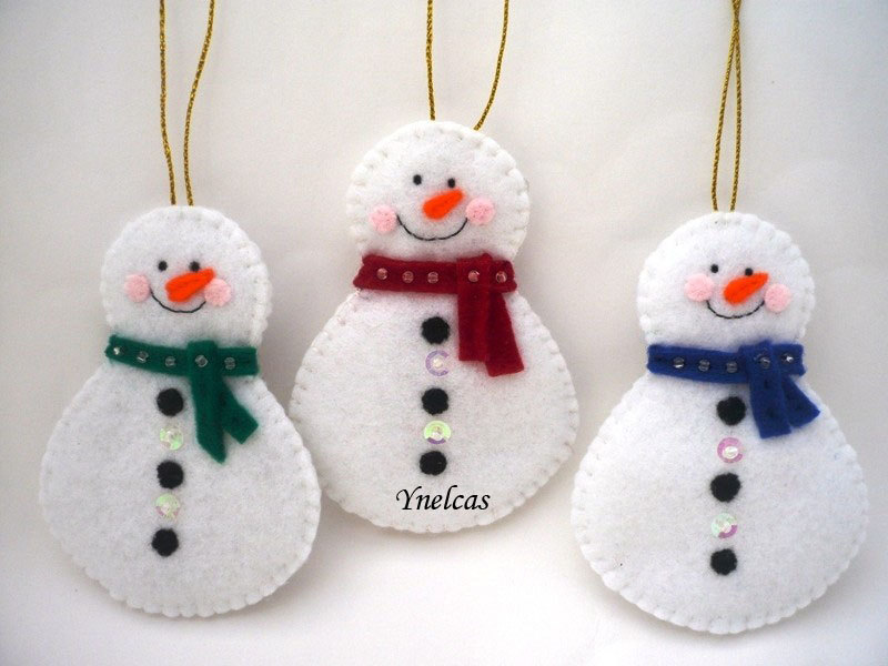 Felt Snowman Ornament