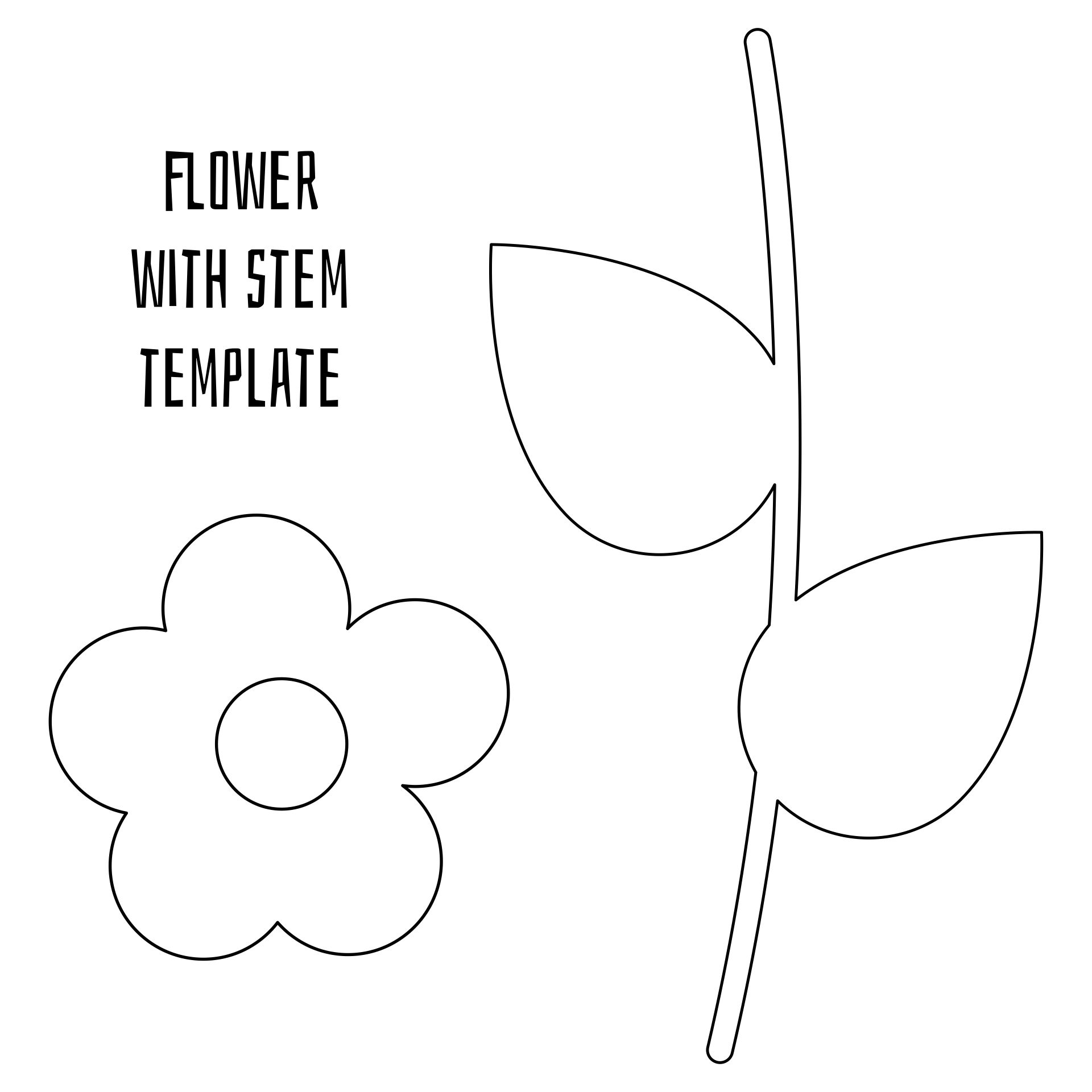 Flower With Stem Template