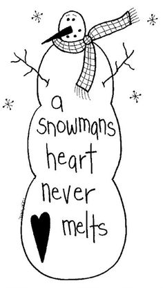 Primitive Snowman Pattern