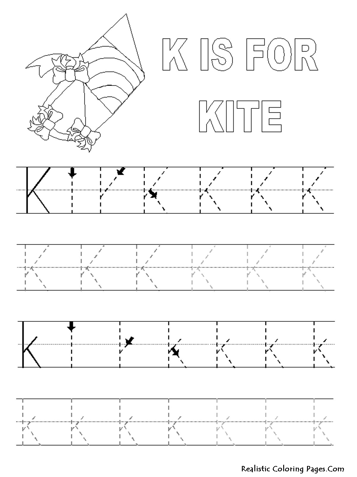 5 Best Images of Printable Sheet Letter K - Letter K Writing Worksheets ...
