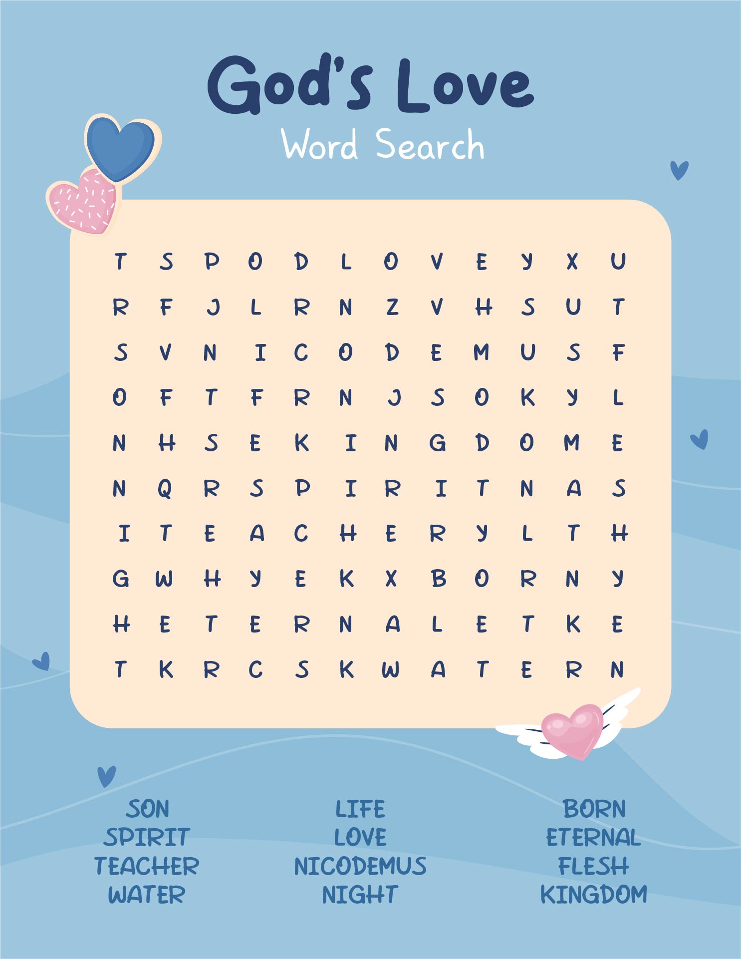 Printable Love Word Search
