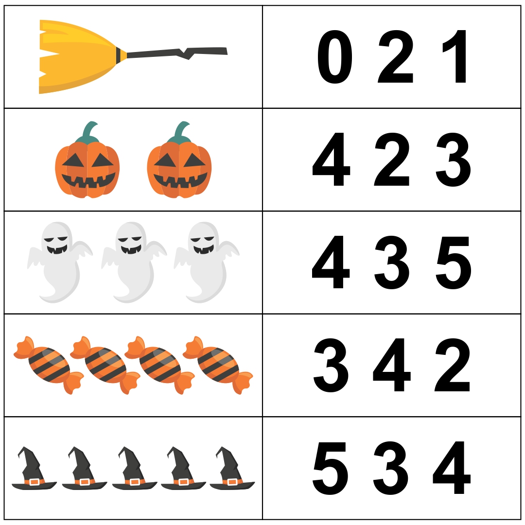 Halloween  Printable Preschool Worksheets