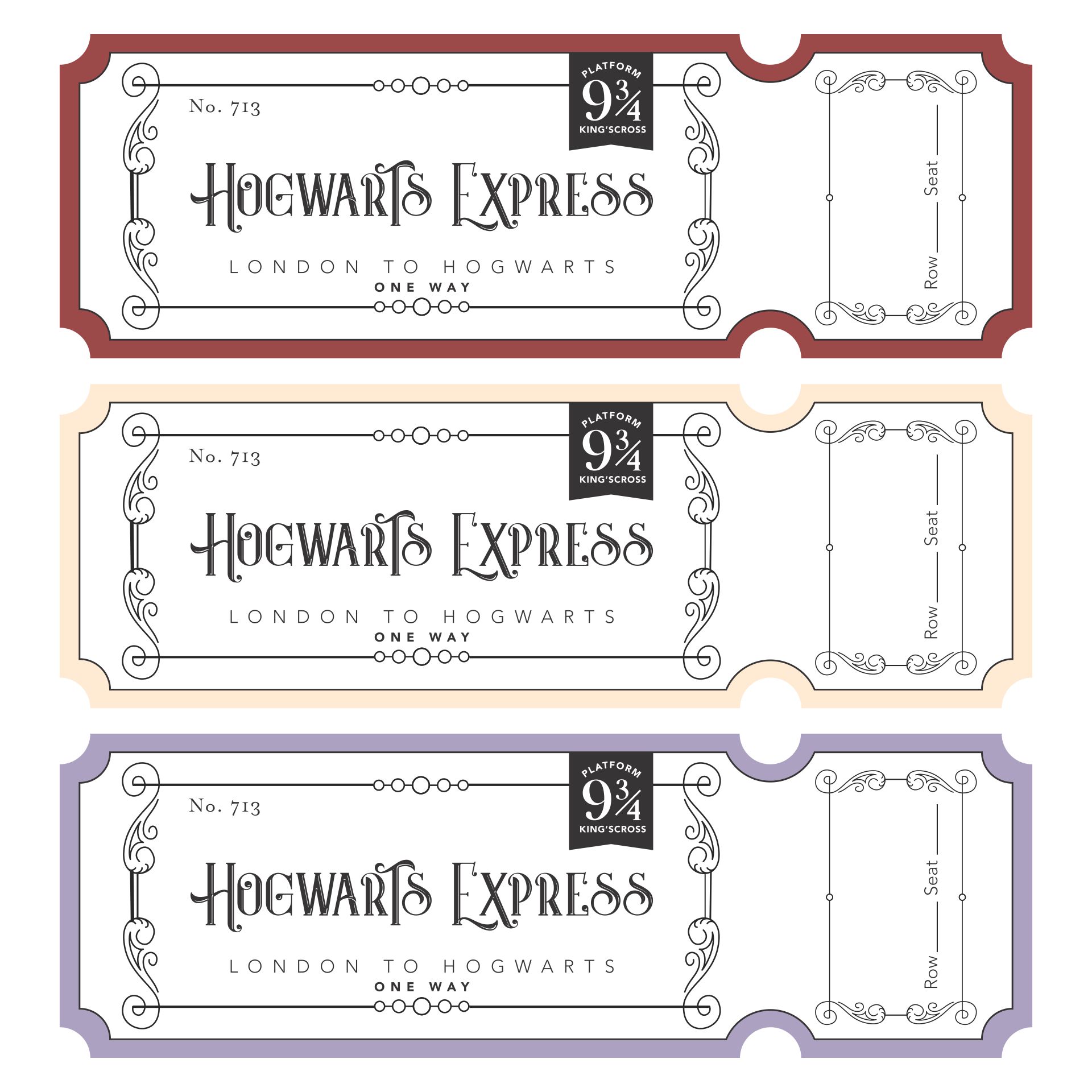 Free Printable Train Ticket