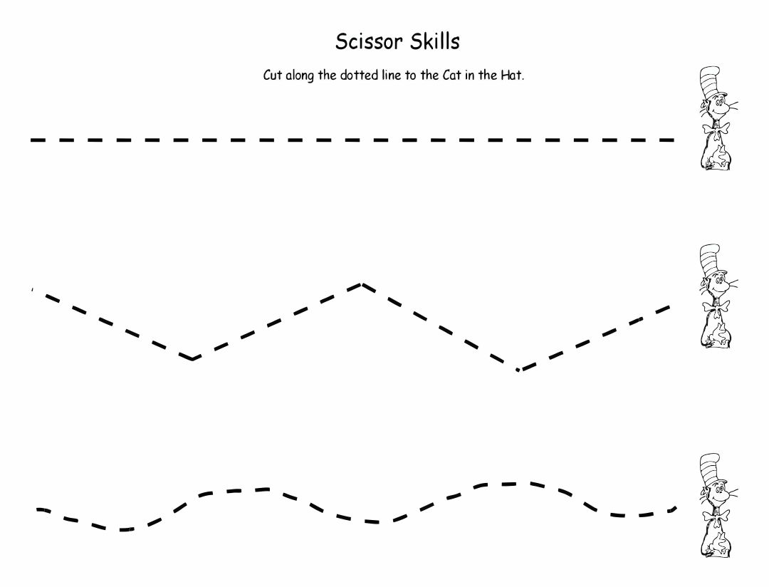 Cissor Skill Cutting Worksheets For Preschool Printable