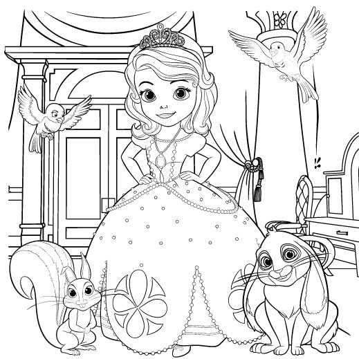 Sofia the First Disney Princess Coloring Pages