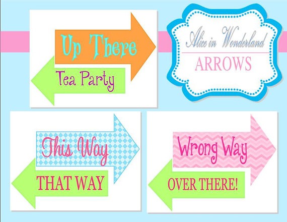 Arrows Mad Hatter Tea Party Printables