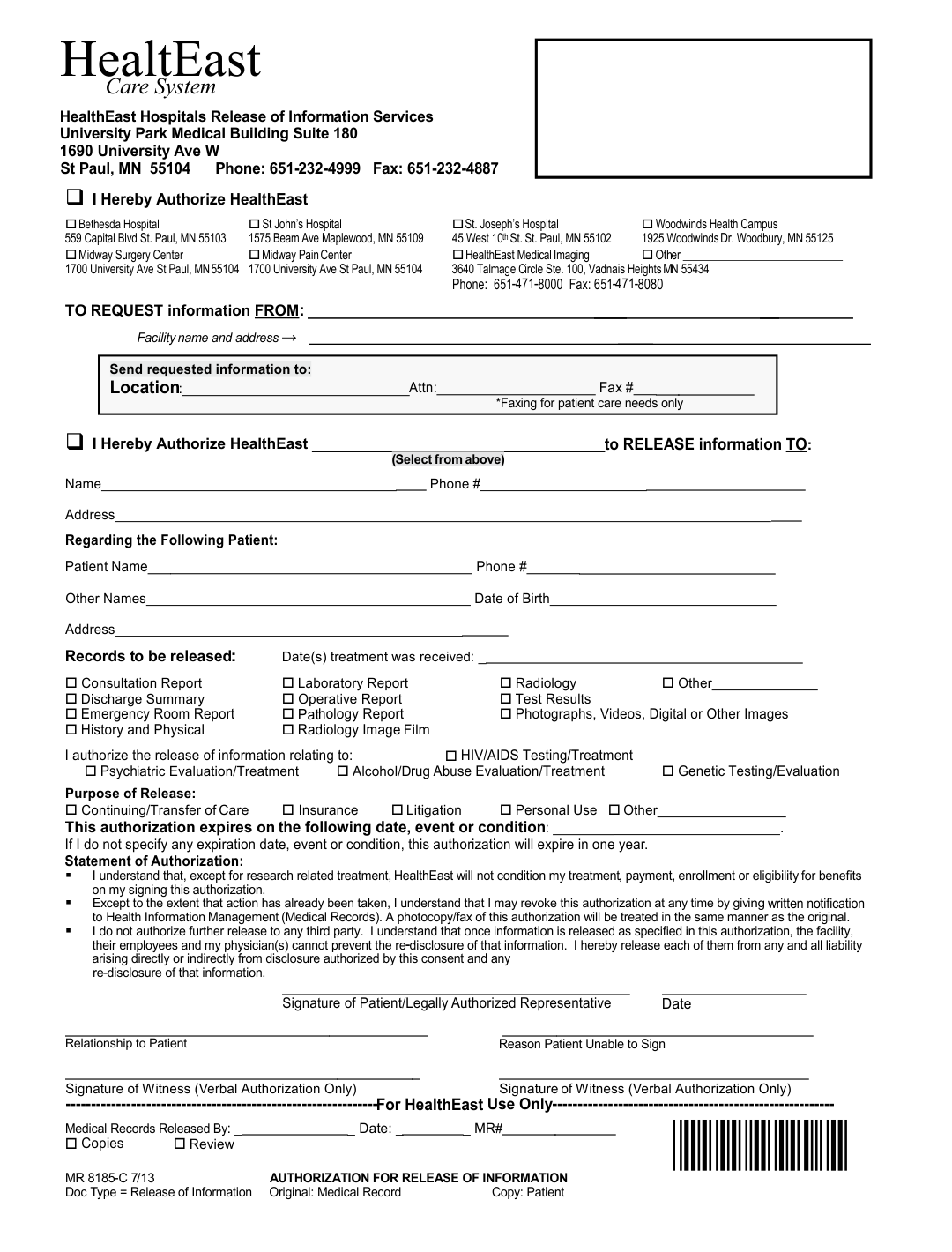 Printable Hospital Discharge Template