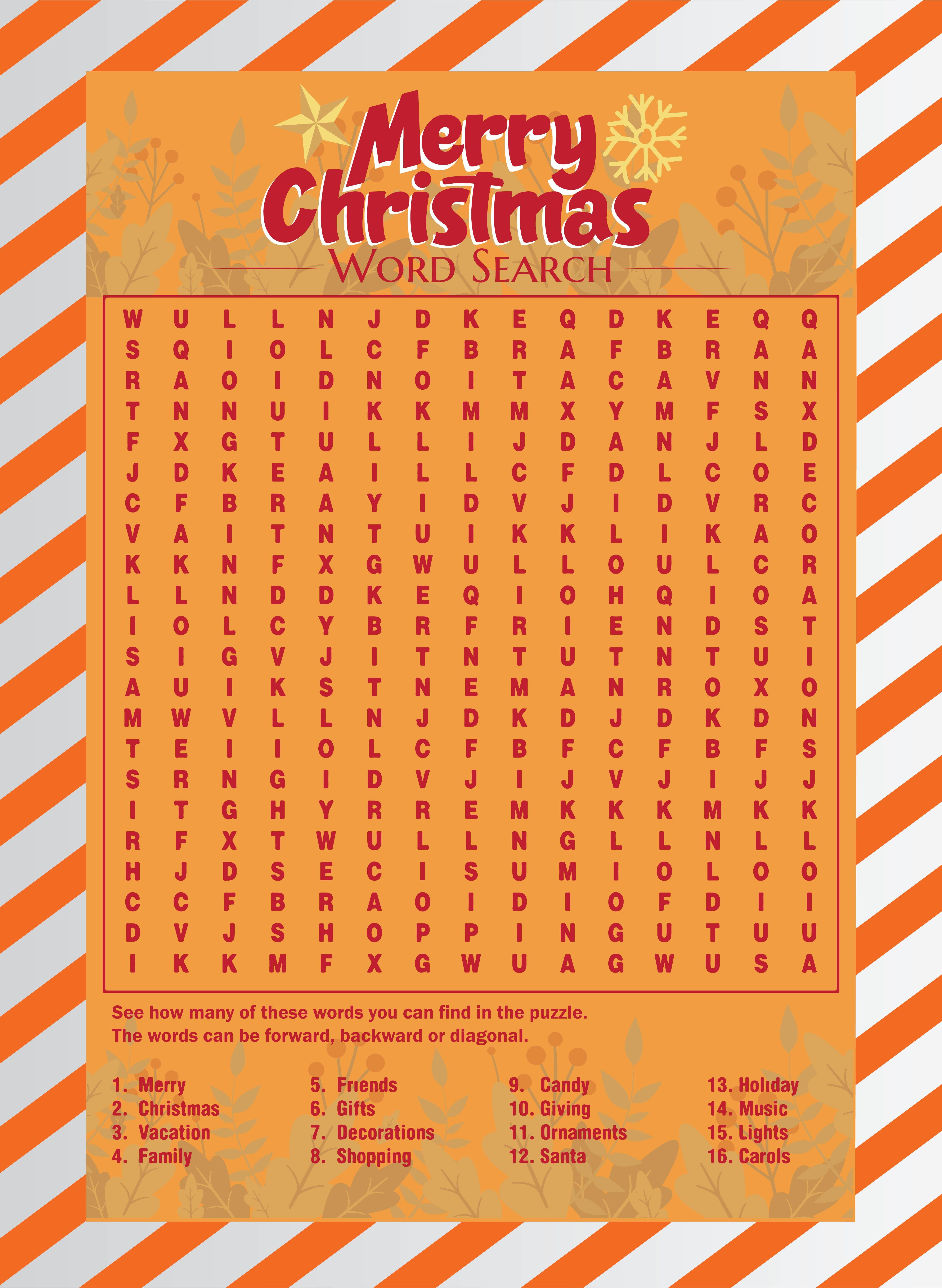 4 Best Free Printable Christmas Word Search Puzzles PDF For Free At Printablee