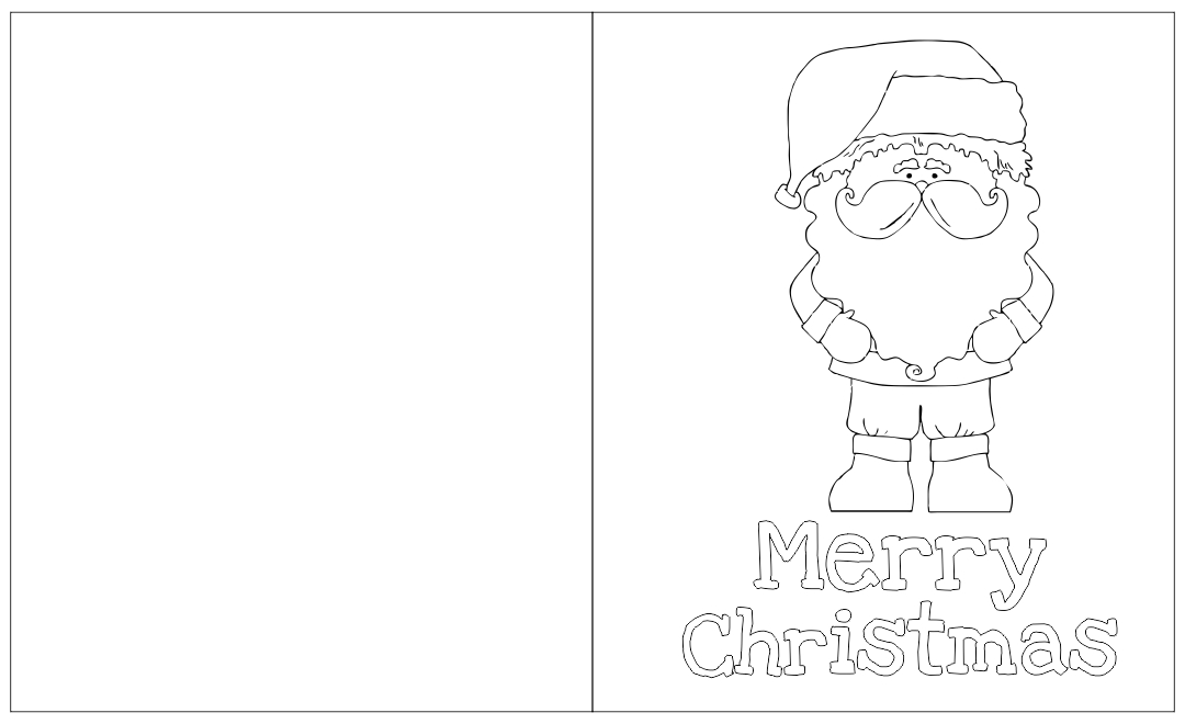 Foldable Coloring Christmas Cards