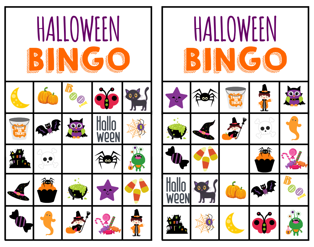 printable halloween bingo cards for classroom