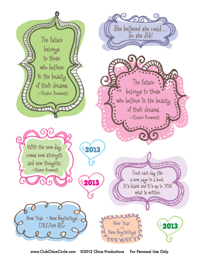 Printable Sticker Pages