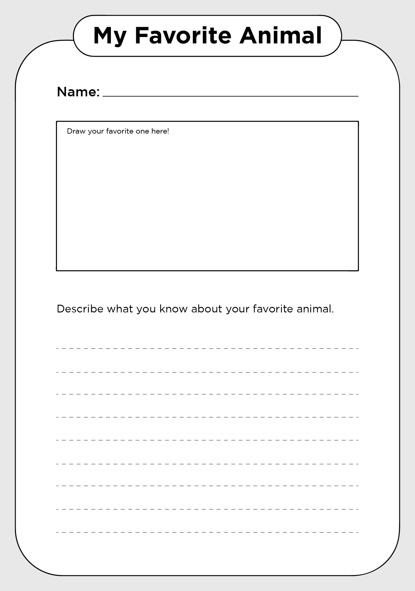 Free Printable Writing Pages For Kindergarten