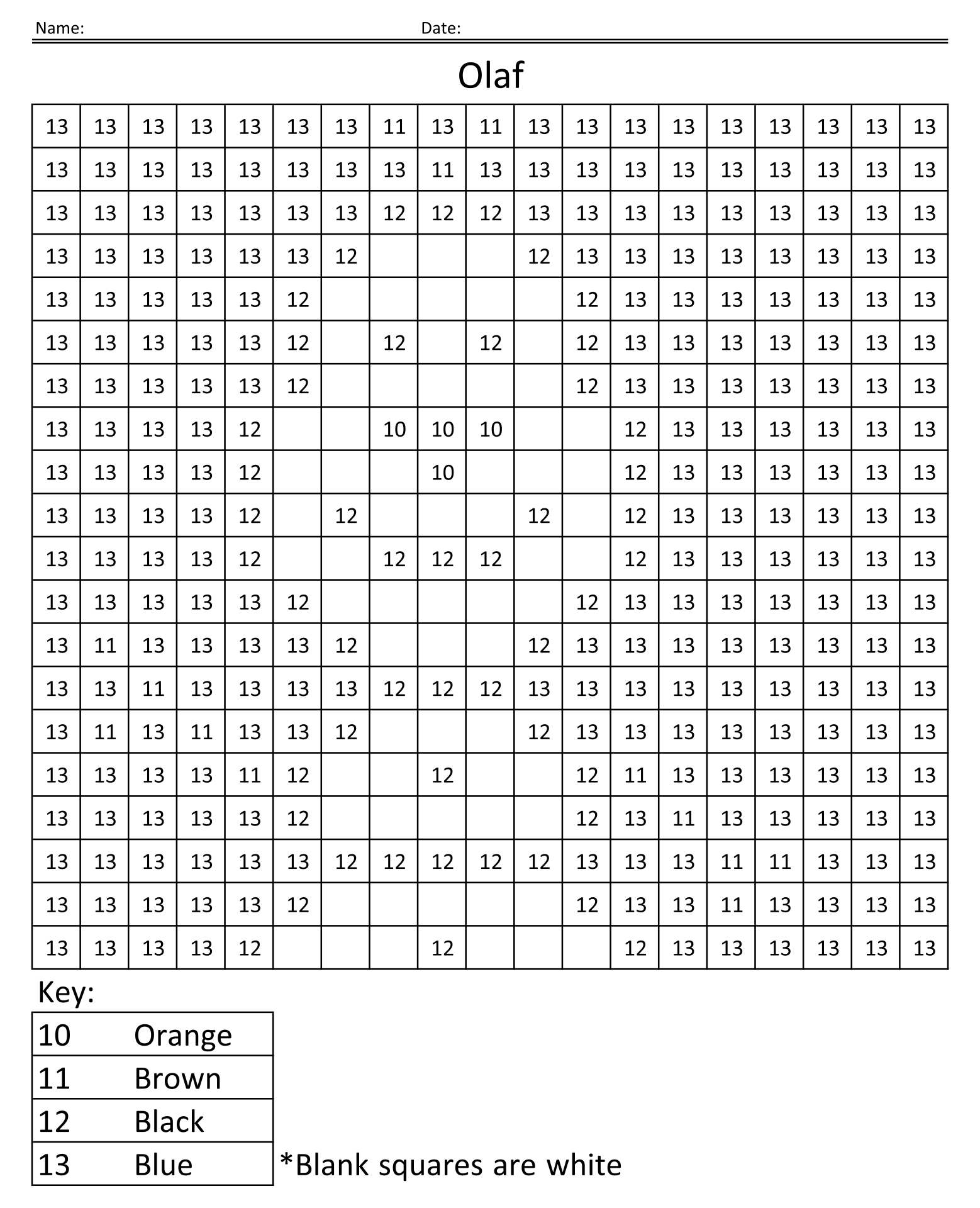 Complex Color By Number