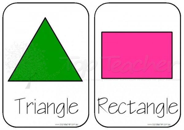 Large Printable Shape Flash Cards