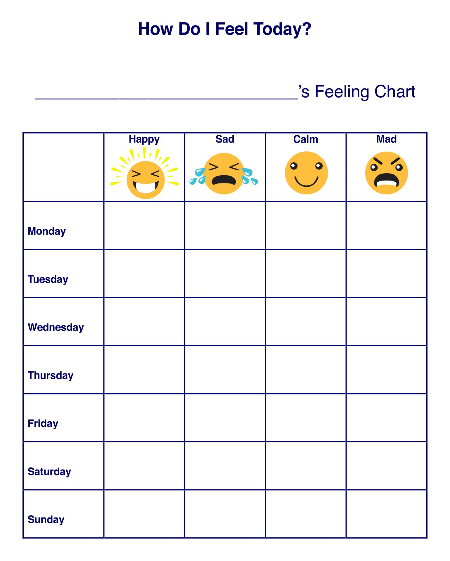 10 Best Printable Daily Mood Chart PDF For Free At Printablee