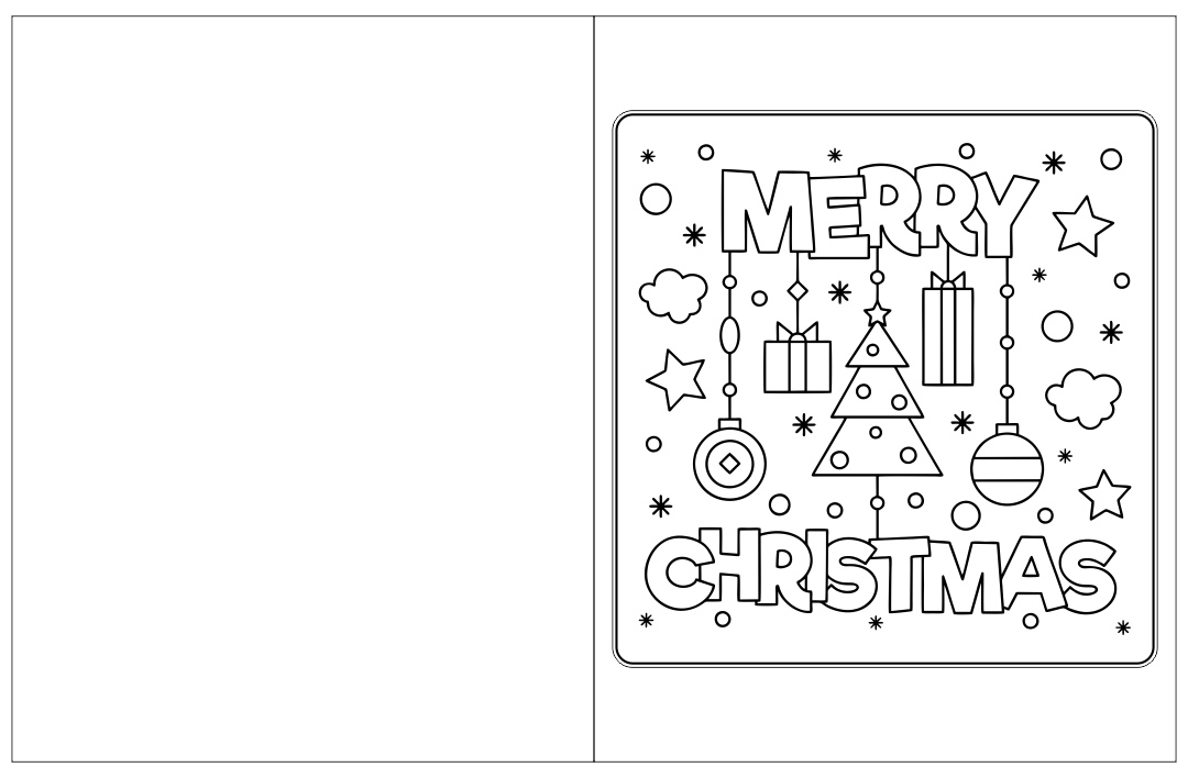 7 Best Images of Printable Foldable Coloring Christmas Cards - Free ...