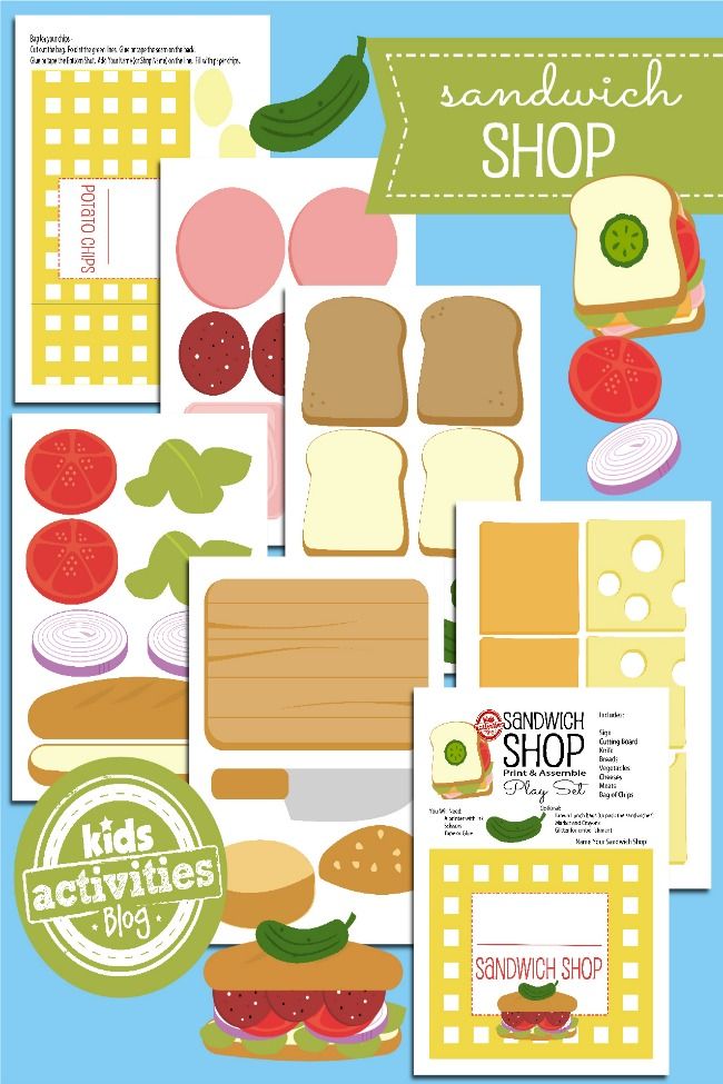 Printable Sandwich Shop