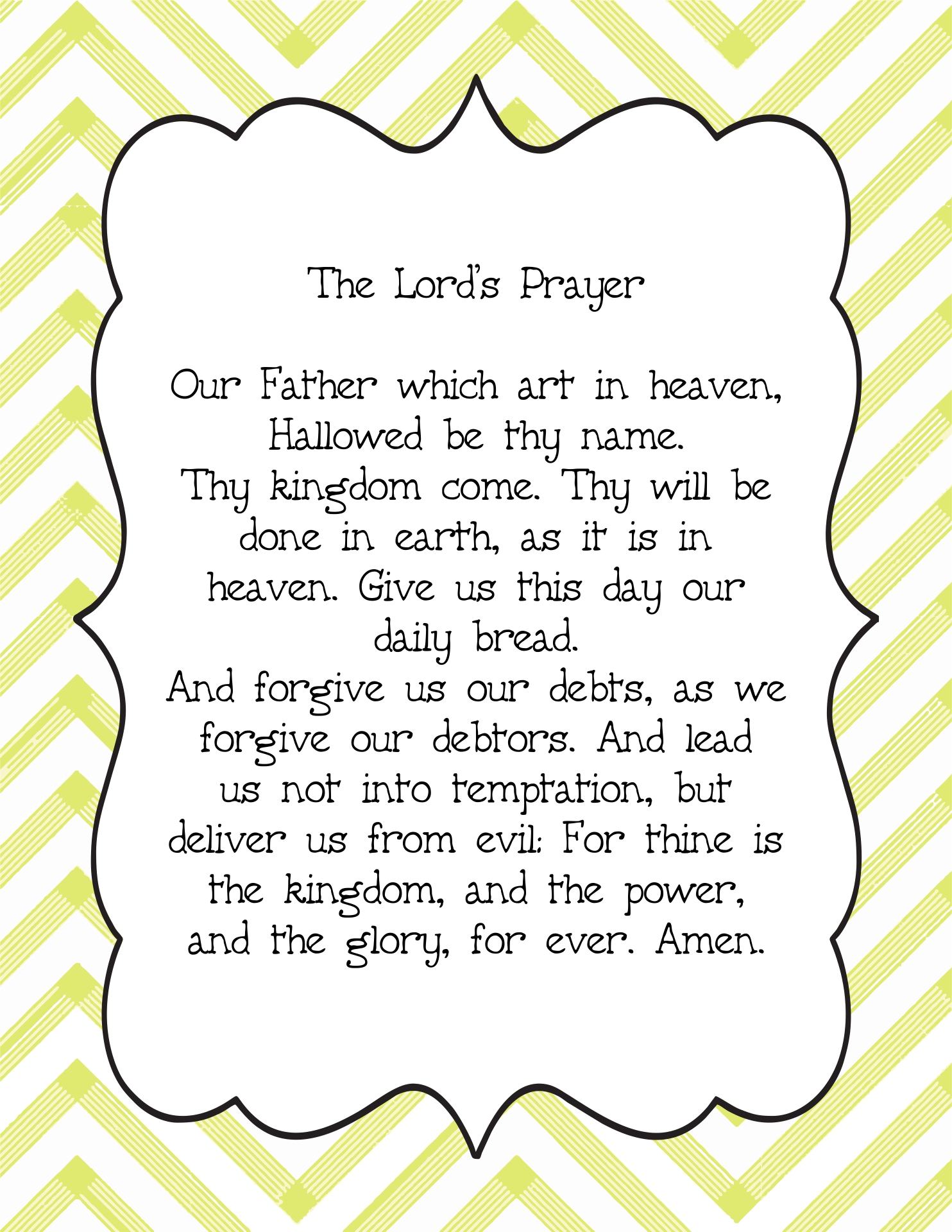 Lord s Prayer Craft 10 Free PDF Printables Printablee