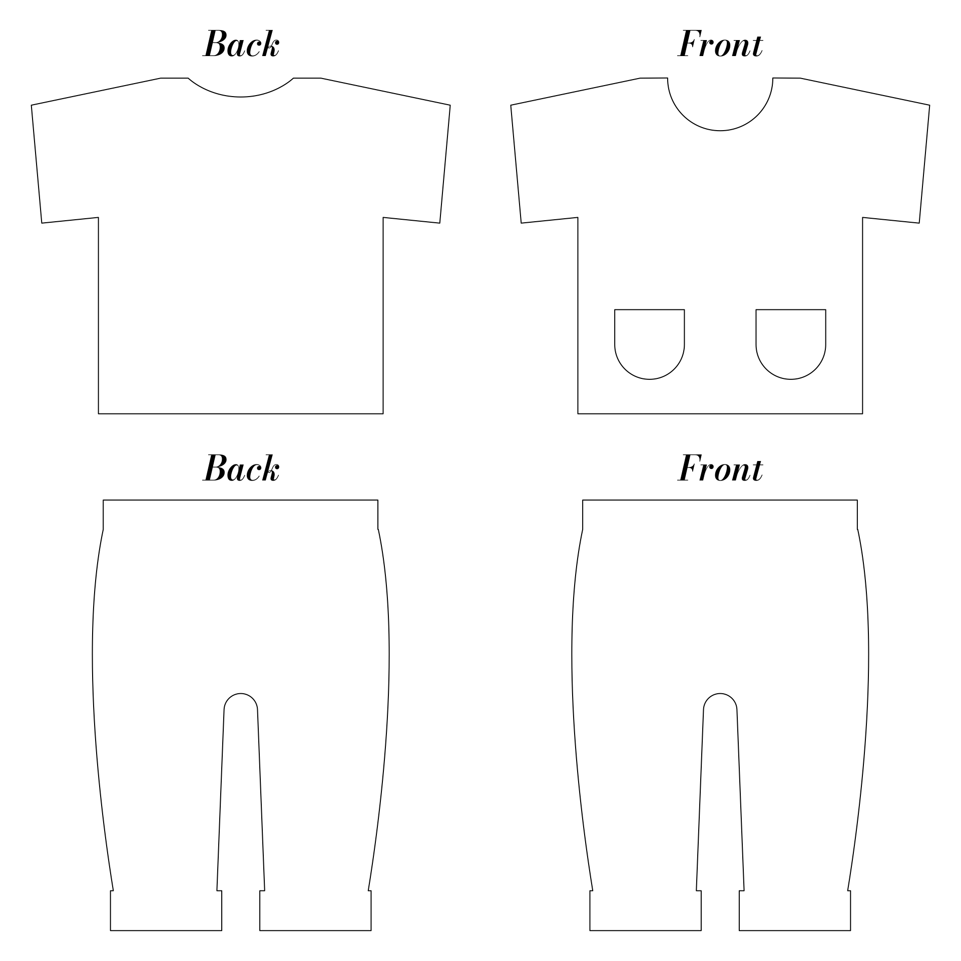 the-top-half-of-a-sewing-pattern-with-measurements-for-each-body-and