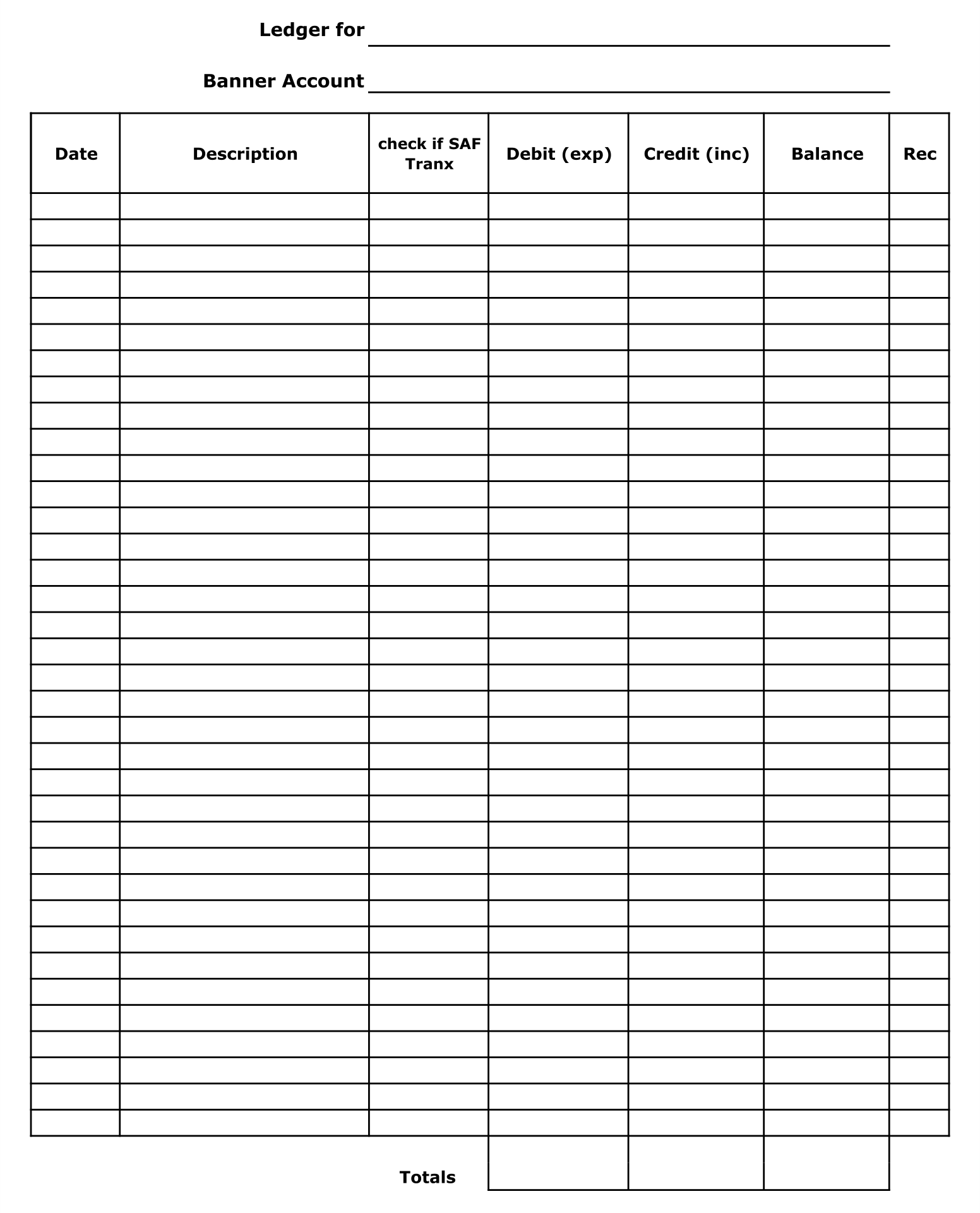 blank 10 column worksheet template