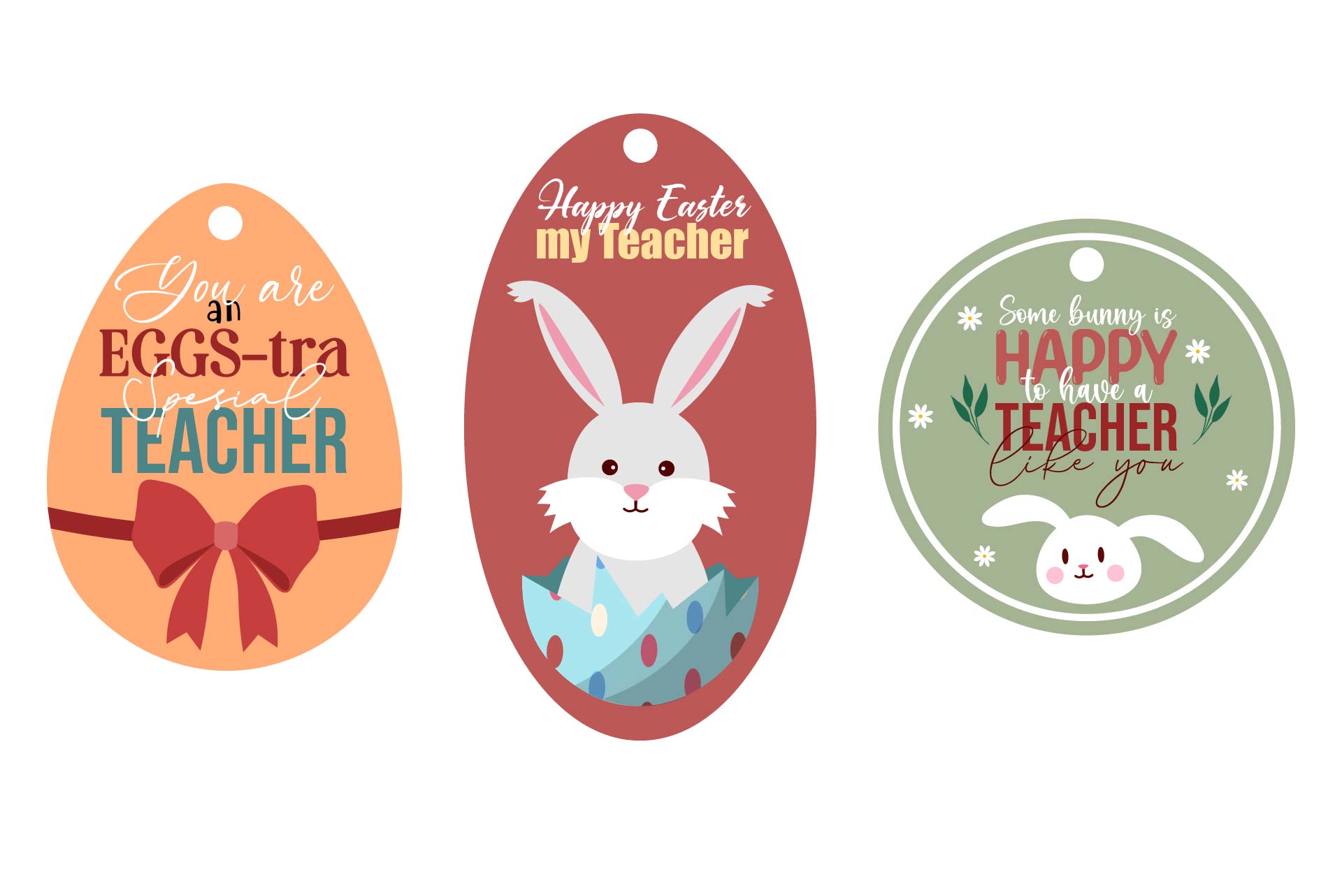 Happy Easter Tags Printable for Teachers