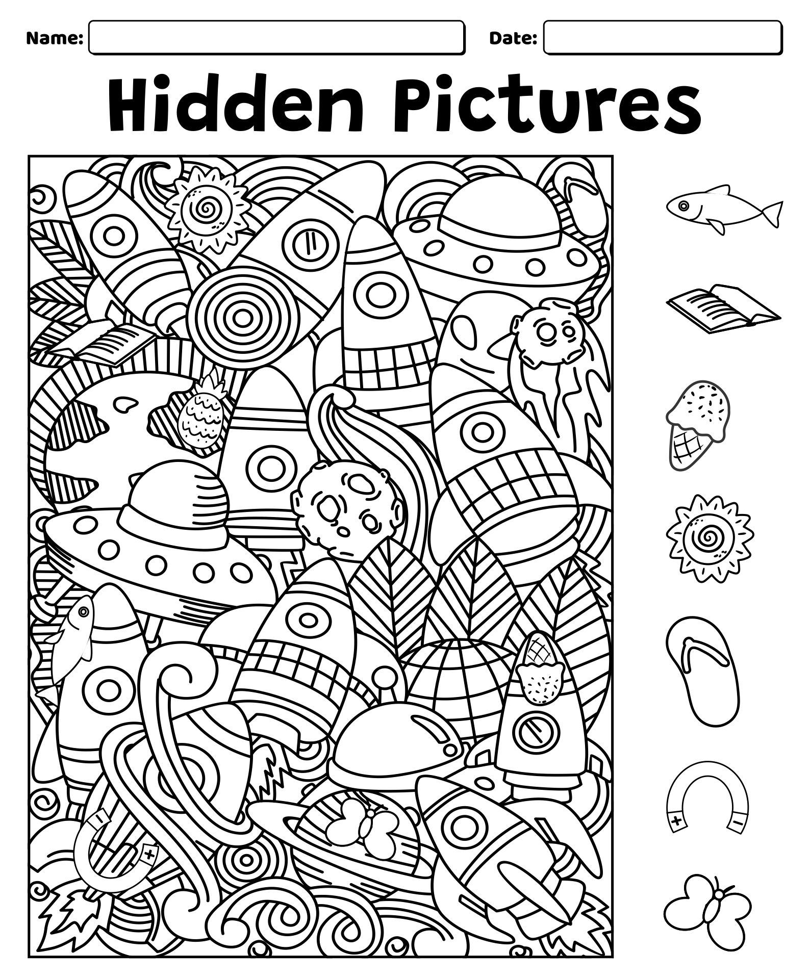 Hidden Object Pages Printable Adults