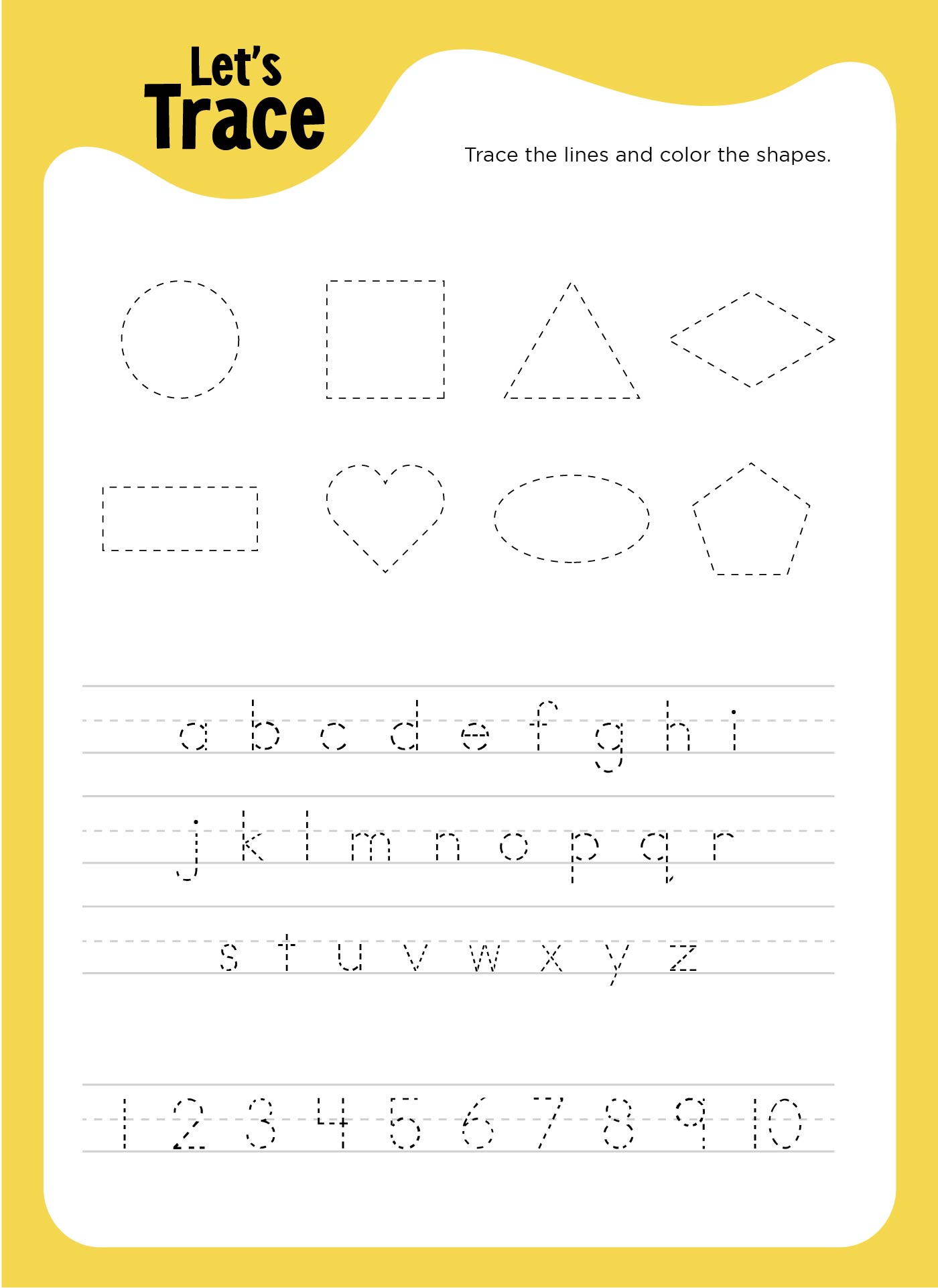 Printable Tracing Shapes and Letters