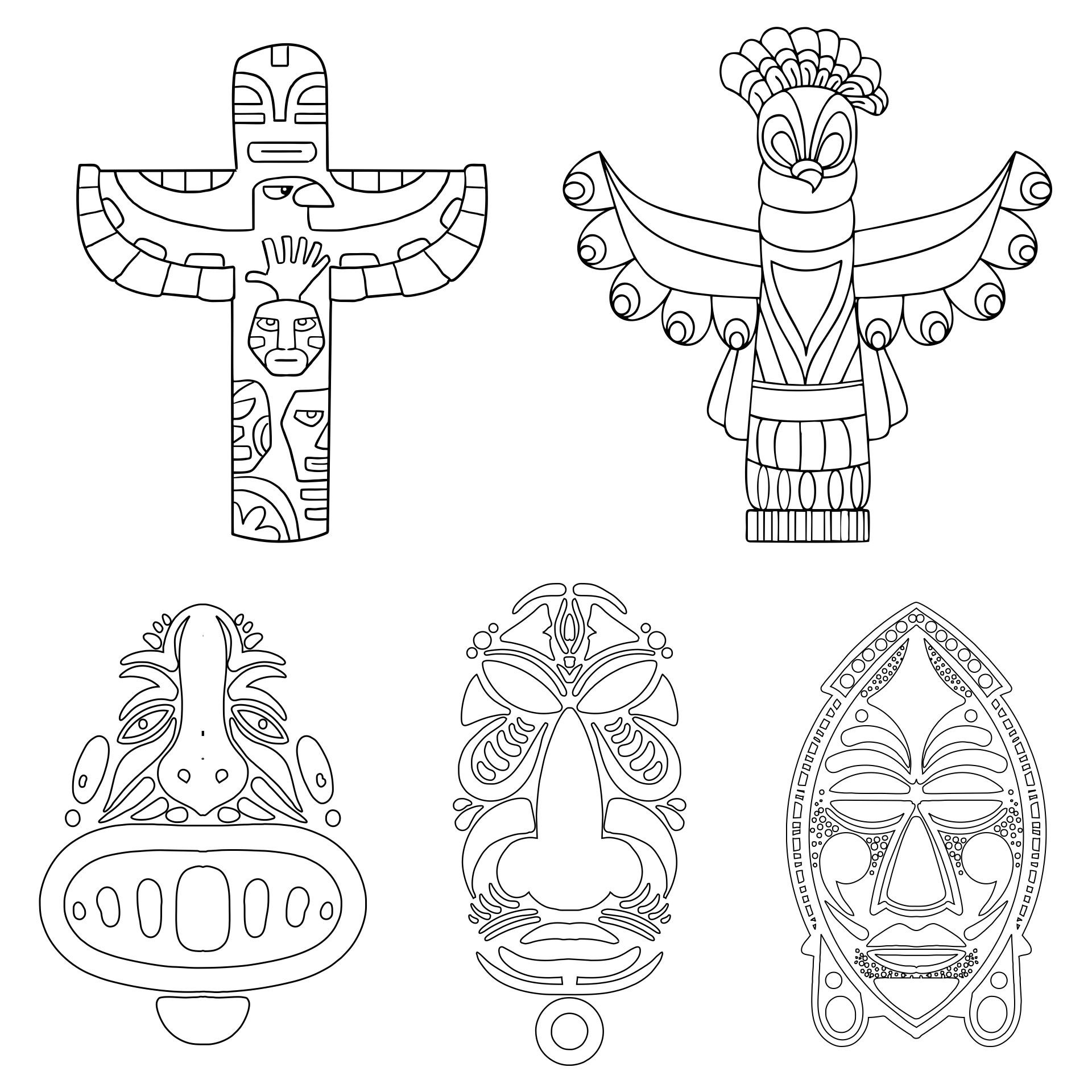7 Best Images of Printable Totem Pole Templates - Totem Poles Printable ...