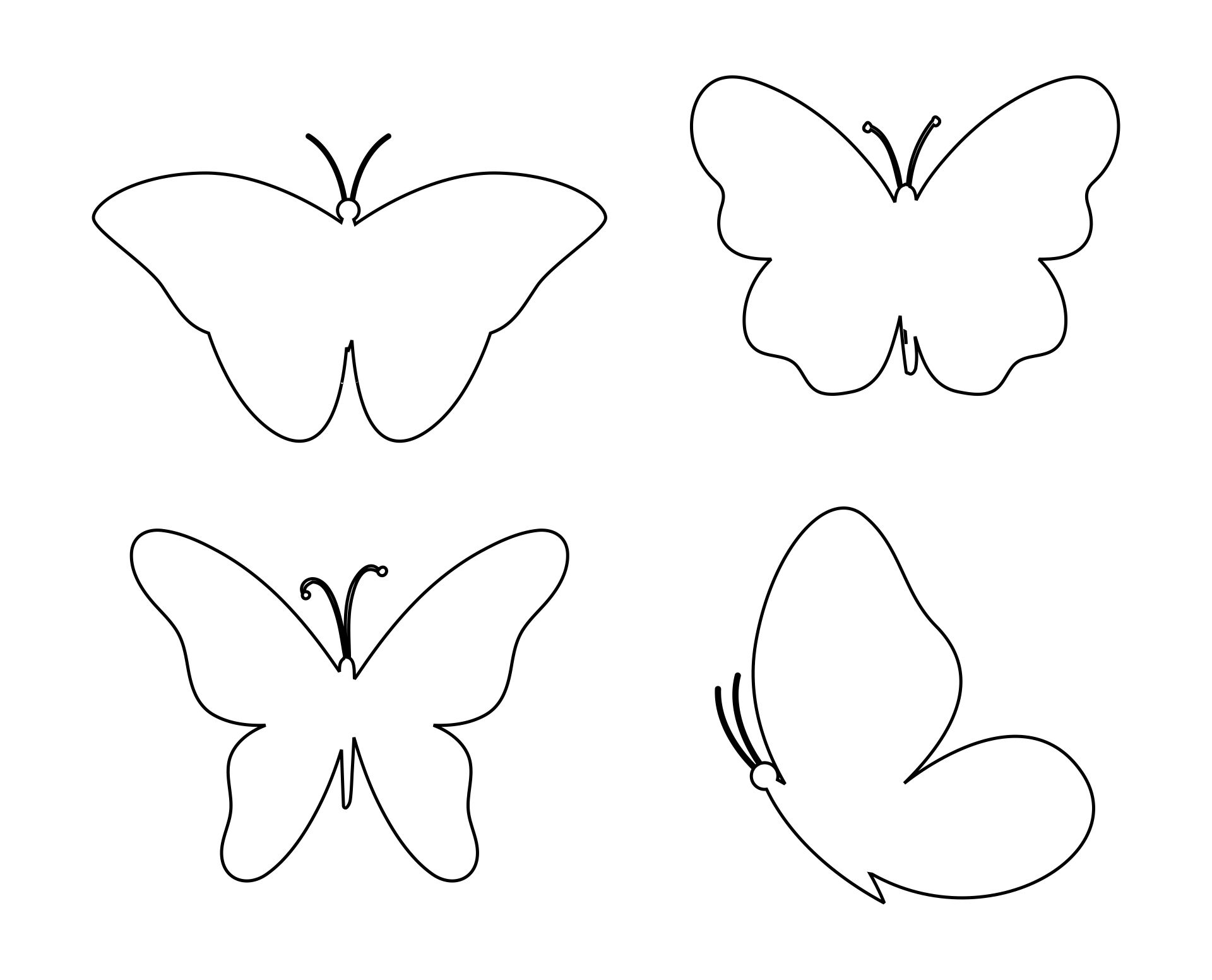 10 best printable butterflies patterns printablee com