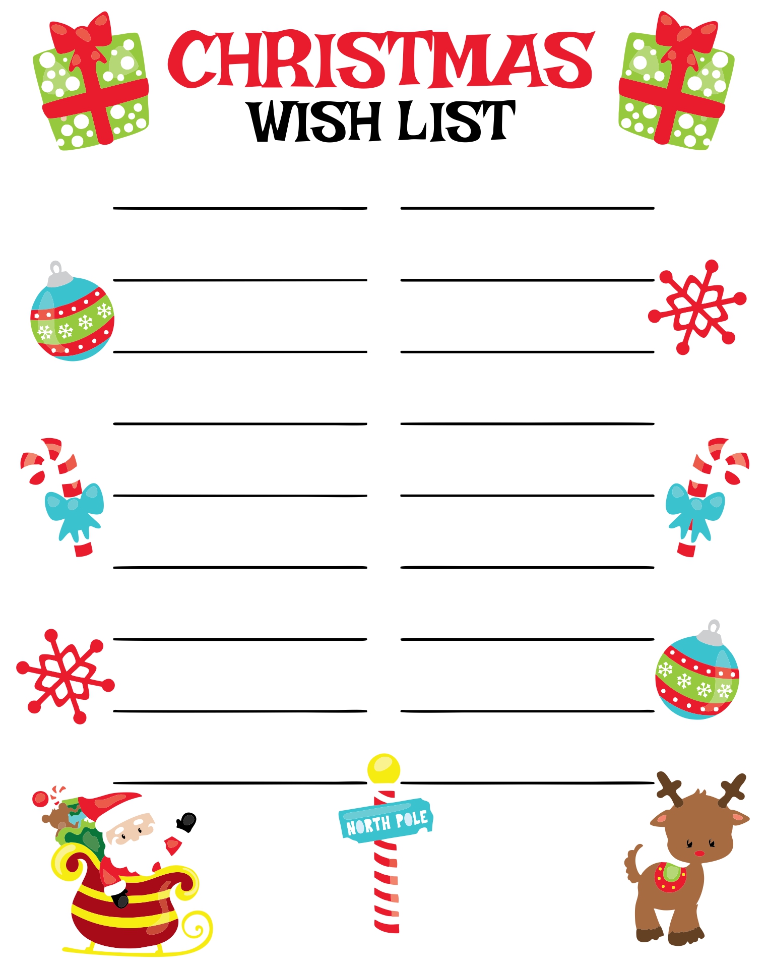 Free Printable Christmas List Paper - Get What You Need For Free