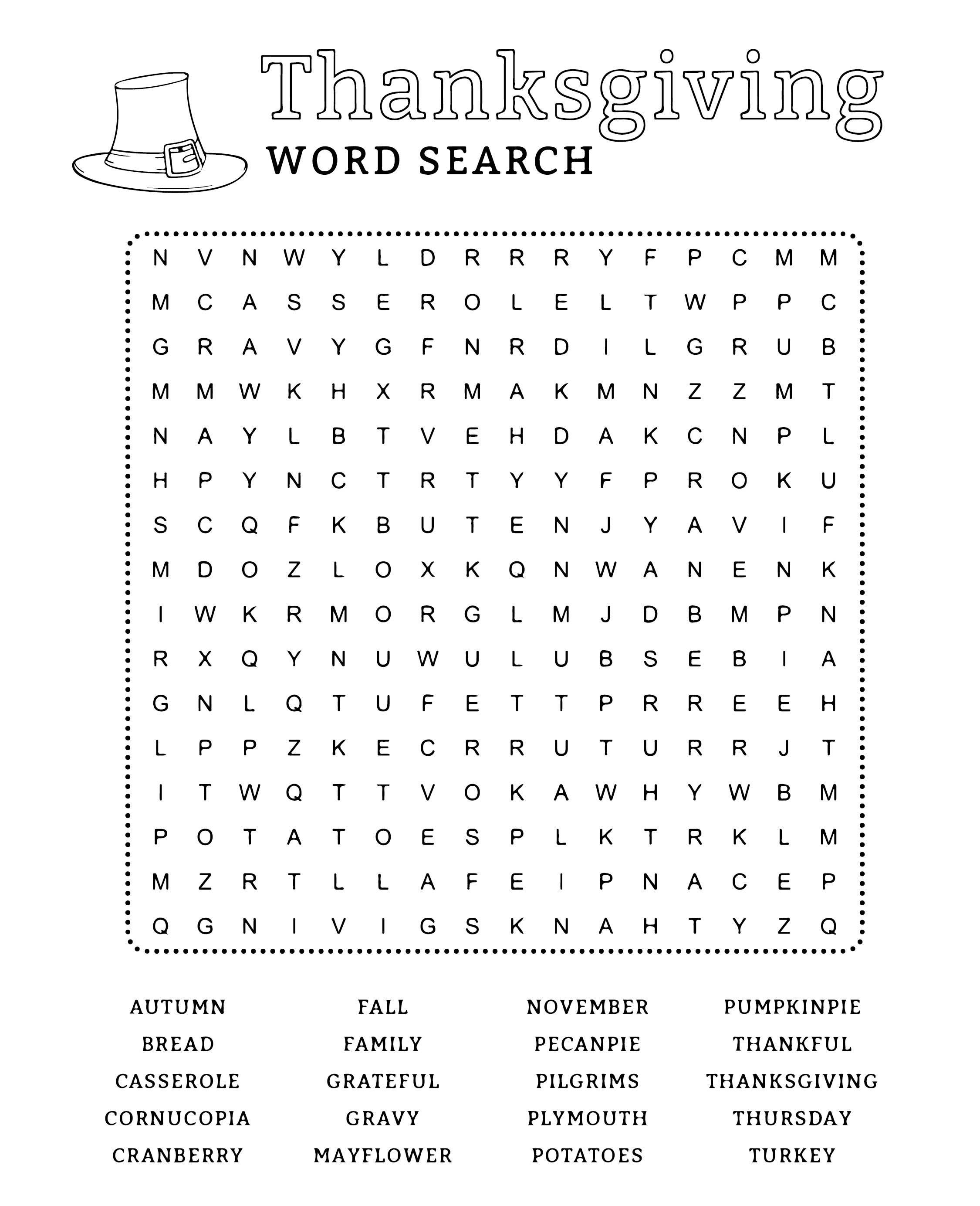 Free Printable Thanksgiving Word Search Favecraftscom Free Printable Thanksgiving Word Search