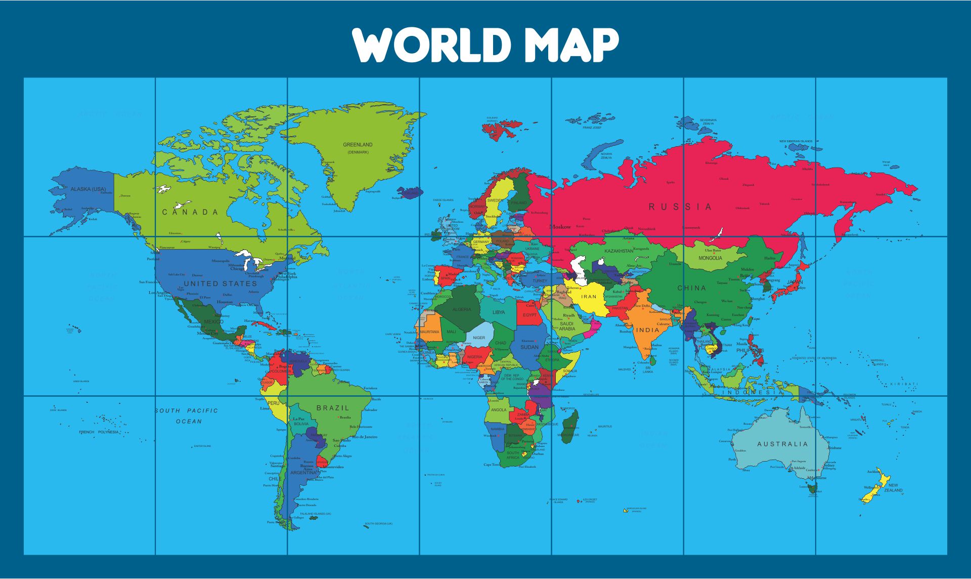 World Map Full Page Printable
