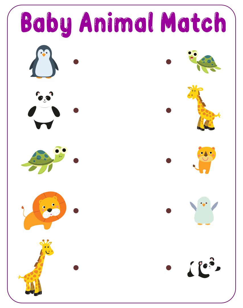 15 Best Baby Animals Matching Printables 