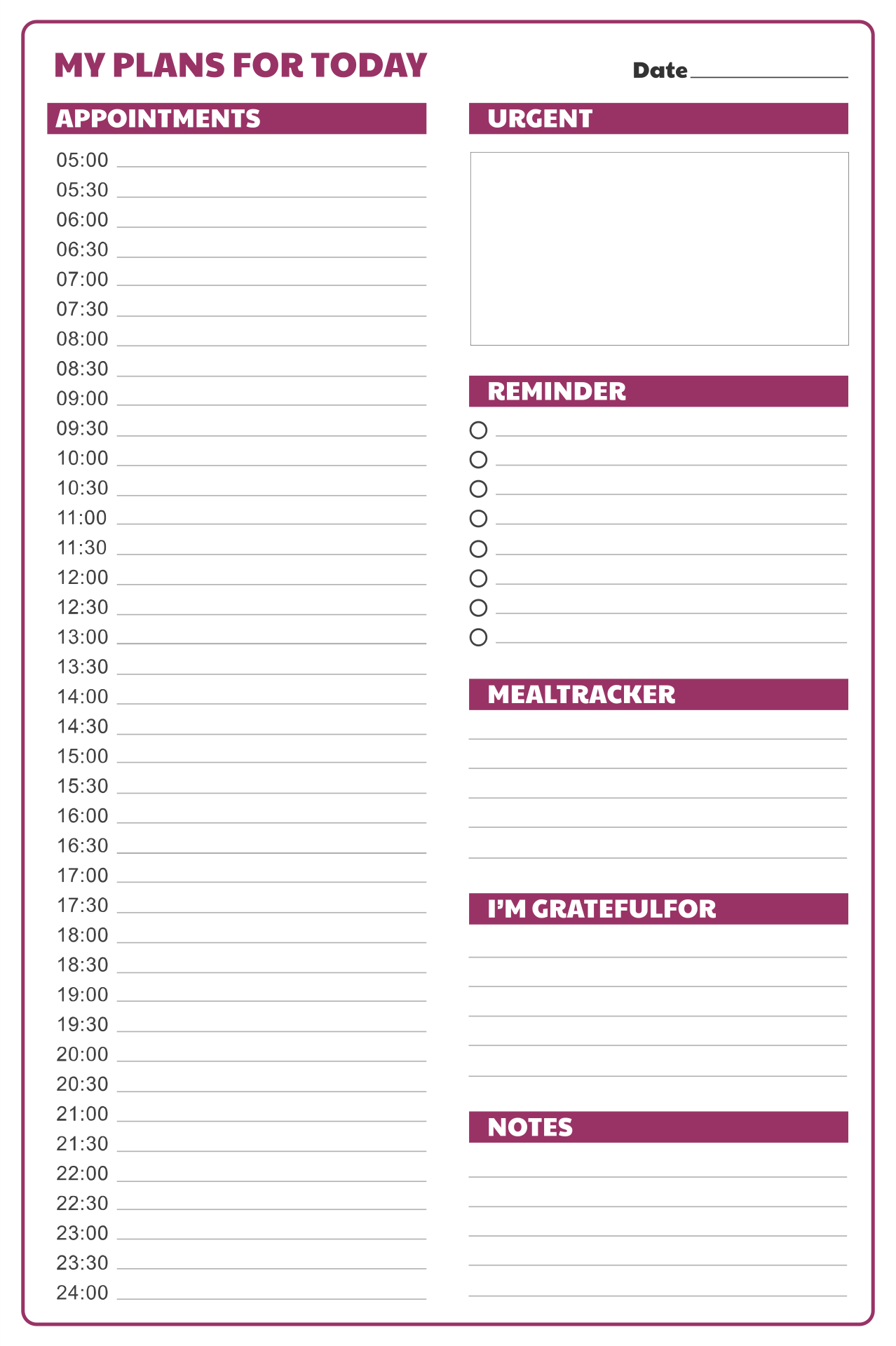 10 Best Printable Daily Hourly Calendar Template PDF For Free At Printablee