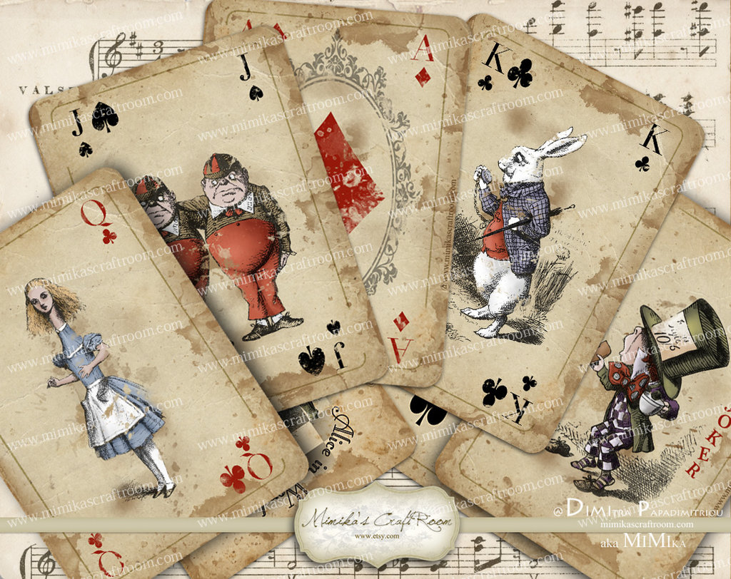 Free Printable Alice In Wonderland Playing Cards Printable