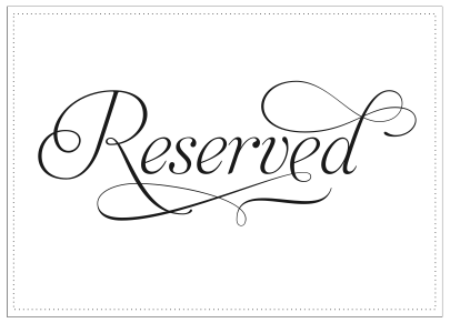 Printable Reserved Table Signs