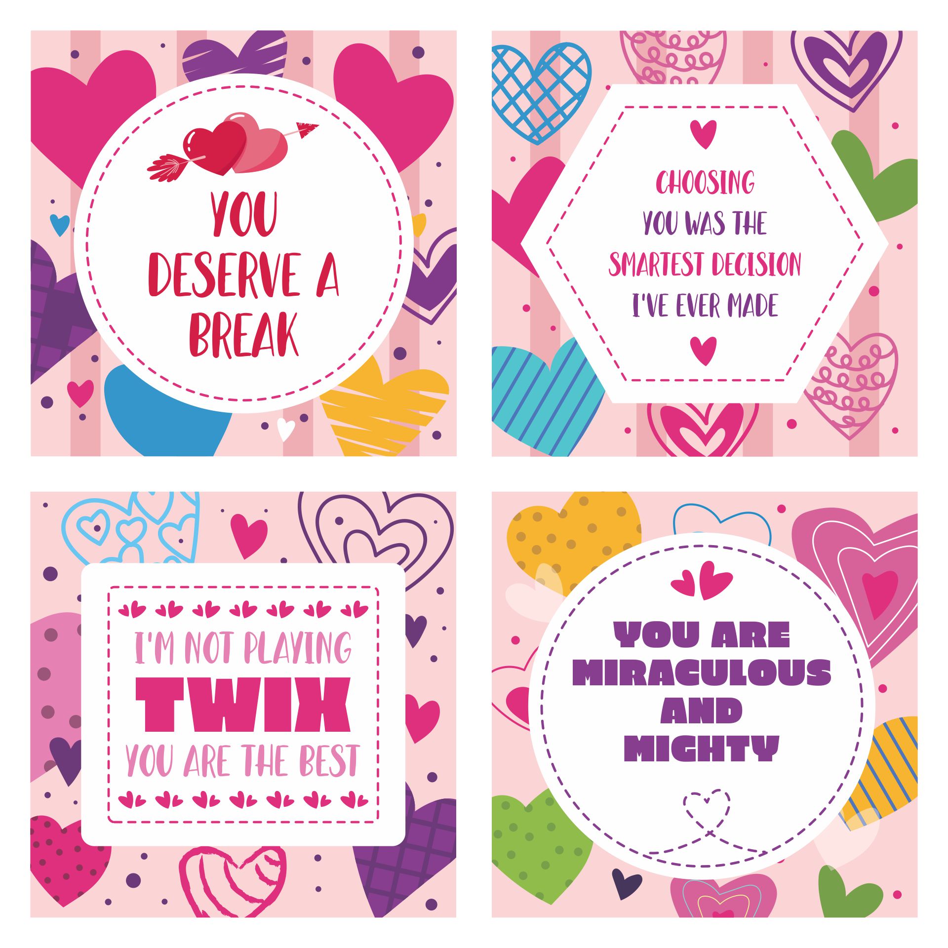 Valentine Candy Sayings Printables