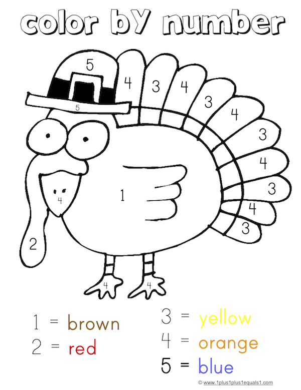 8 Best Images of Thanksgiving Color By Number Printables - Printable ...