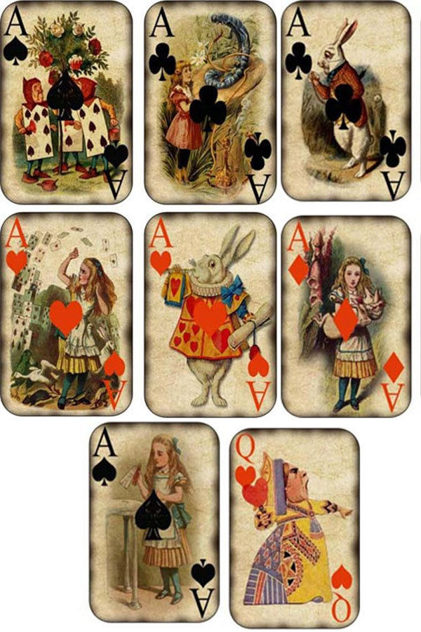 Free Printable Alice In Wonderland Playing Cards Printable - Printable ...