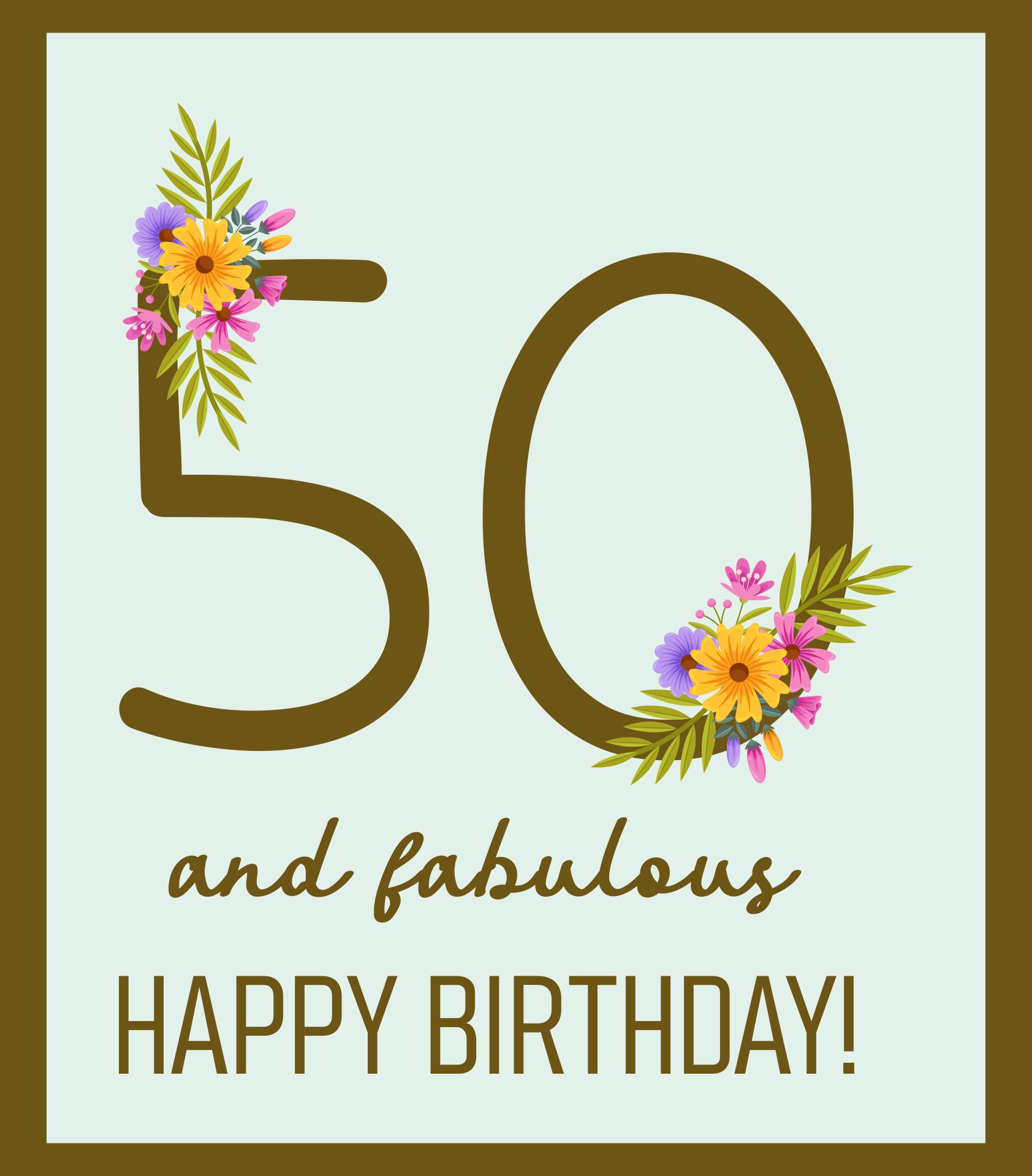 Best 50th Birthday Cards Pretty Choose From Thousands Of Templates