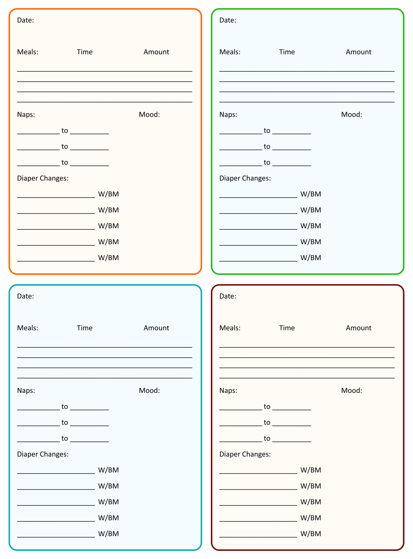 10 Best Printable Daily Sheets For Toddlers For Free At Printablee