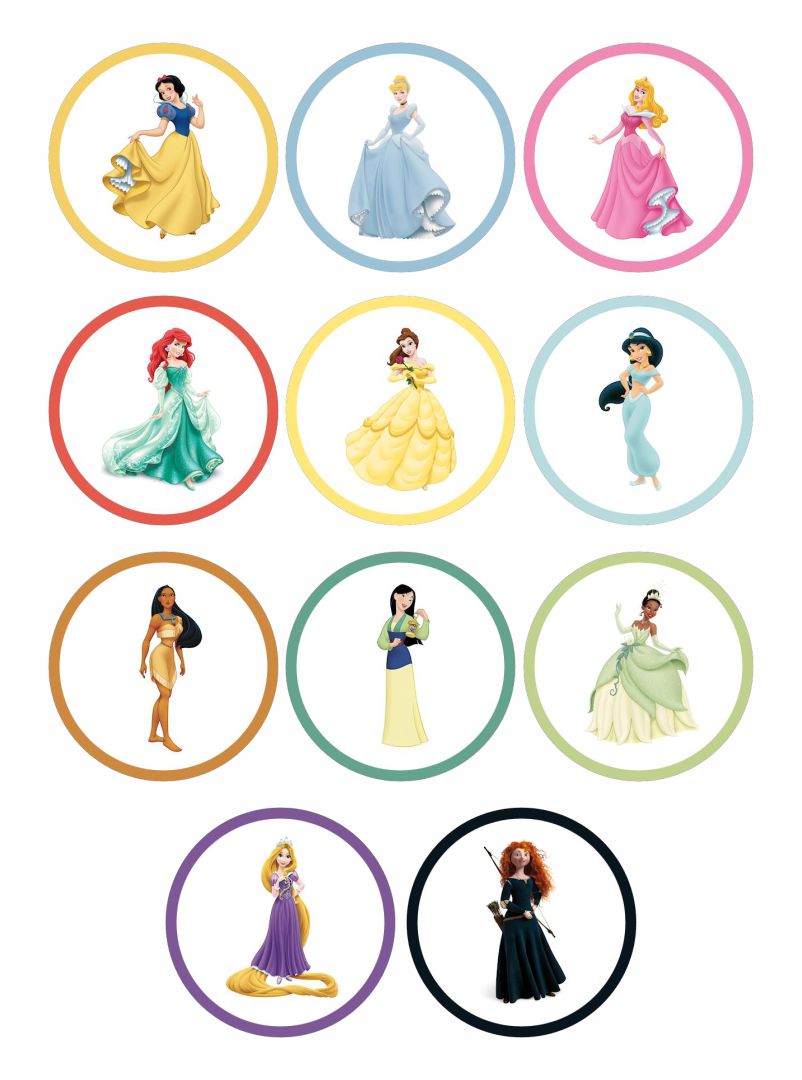 Disney Princess Cake Toppers Tiana Cupcake Toppers Printable Download
