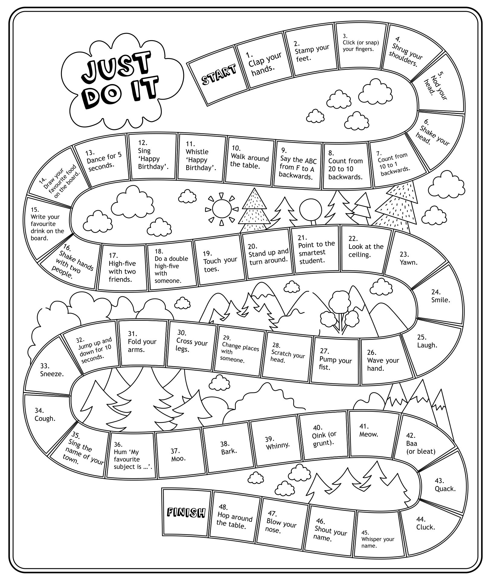 Free Printable Board Games For Esl Students