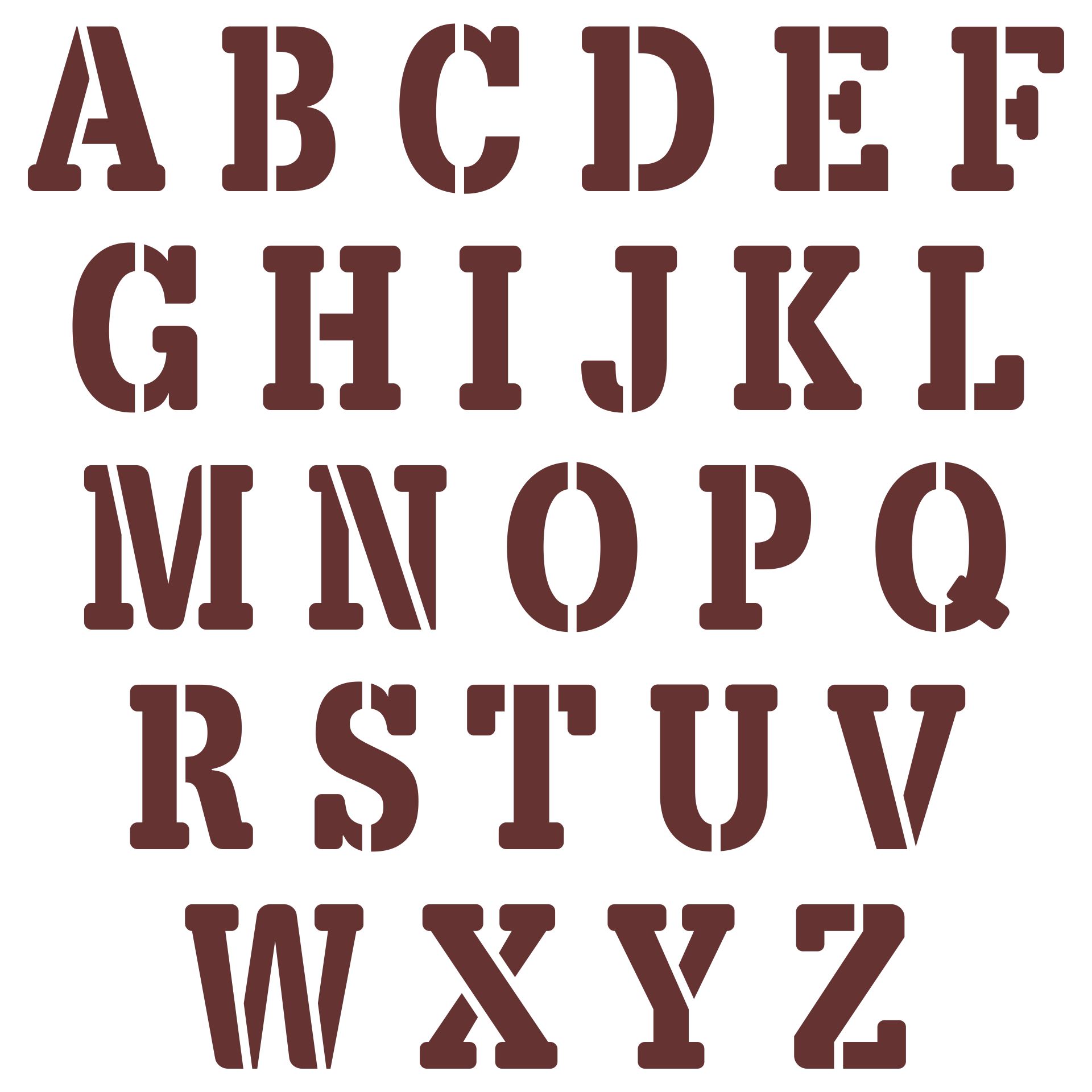 8 Inch Letter Stencils Alphabet Printable