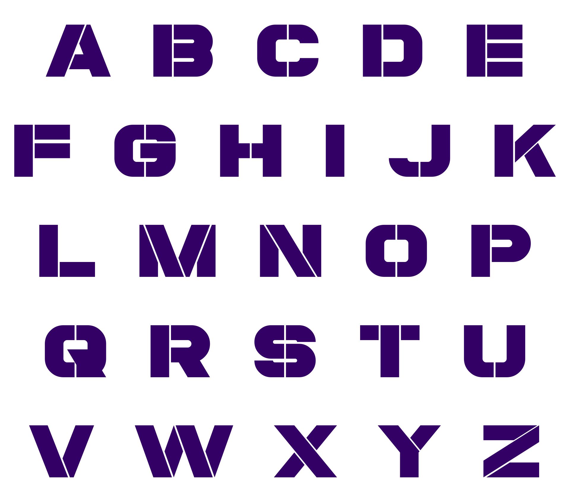 Printable Alphabet Stencils Printable World Holiday