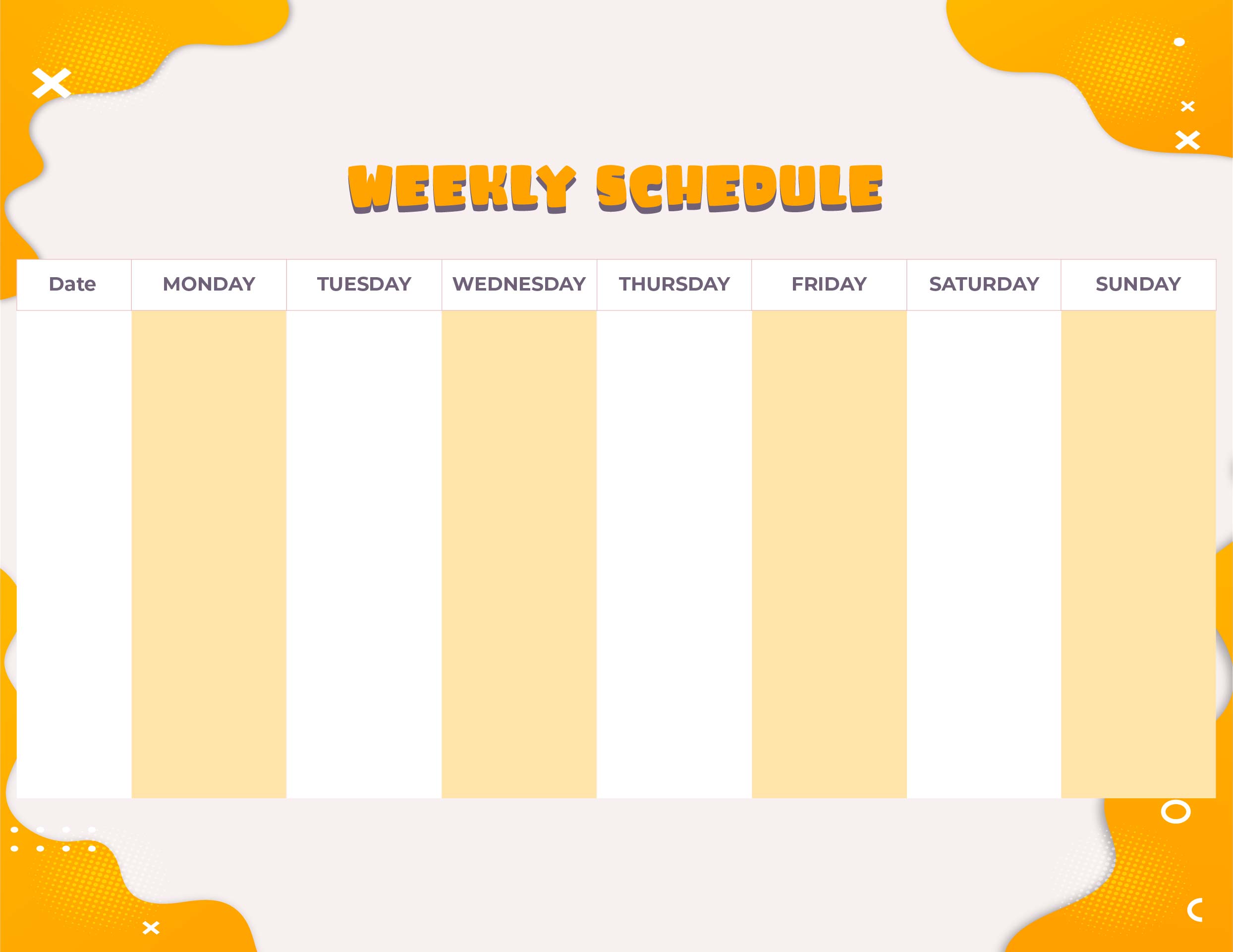Printable Weekly Planner Calendars