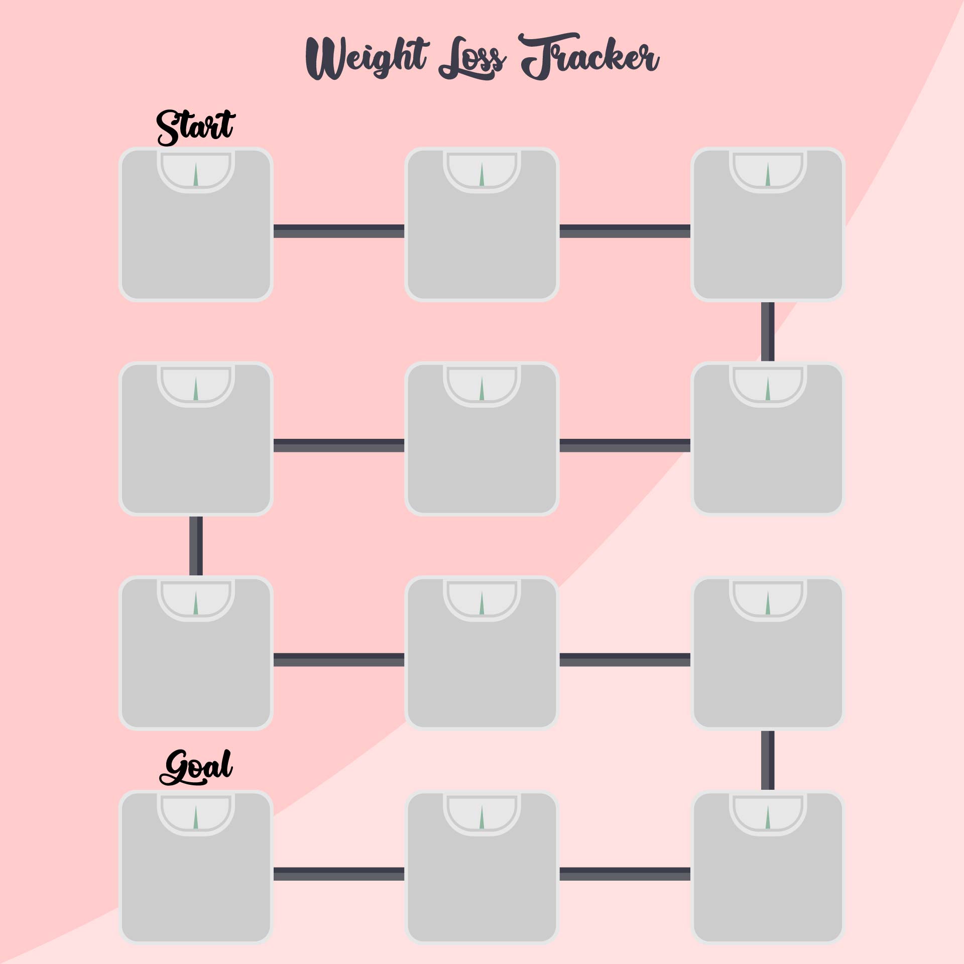 blank weekly weight loss tracker template