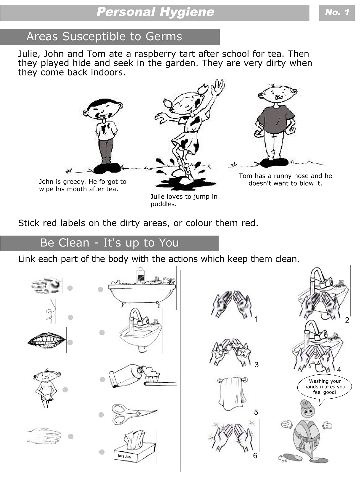 Kids Personal Hygiene Worksheets